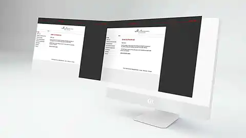 Bildmontage mit der Homepage der Bank Gutmann AG aus dem Jahr 2001