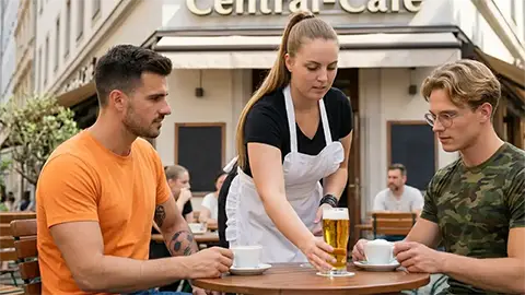 Stallmädchen oder Kellnerin? - Asche am Sattel