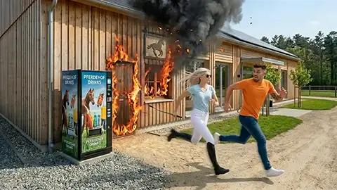 Cooler Ruhepol bei heißem Feuer - Asche am Sattel